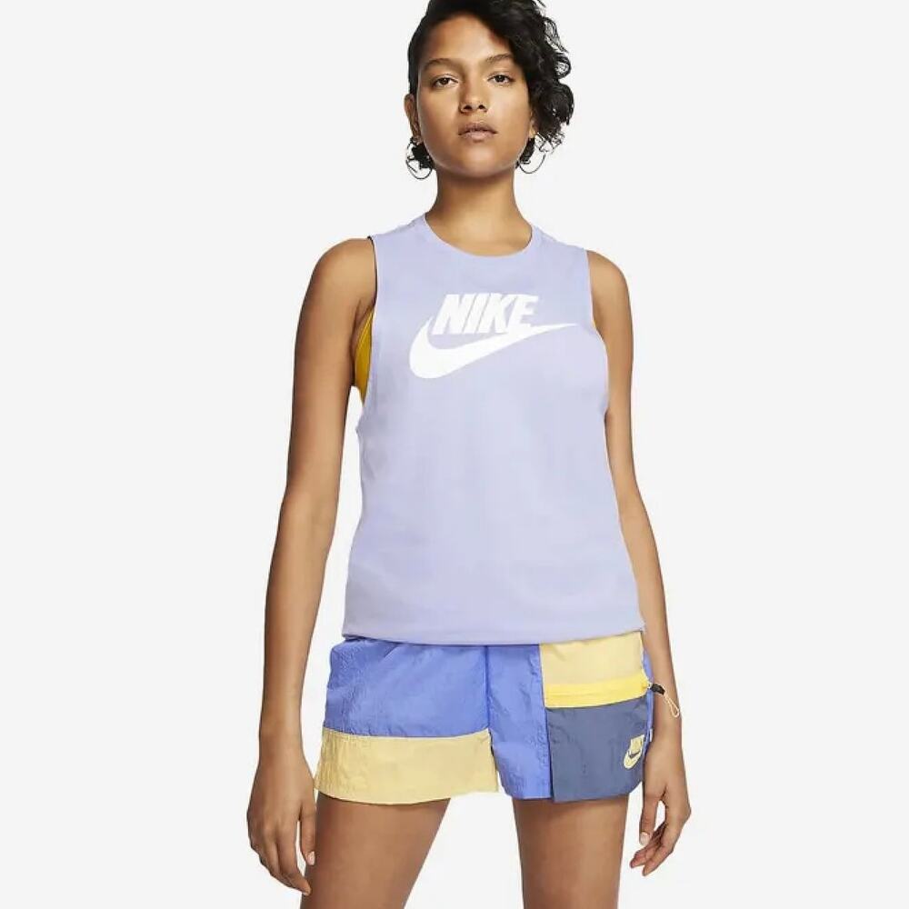 Nike Icon sleeveless muscle tee purple M